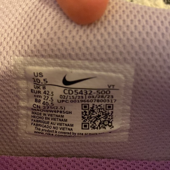 Women’s Nike air max excee doll sail violet star 10.5 42.5 - Picture 9 of 12